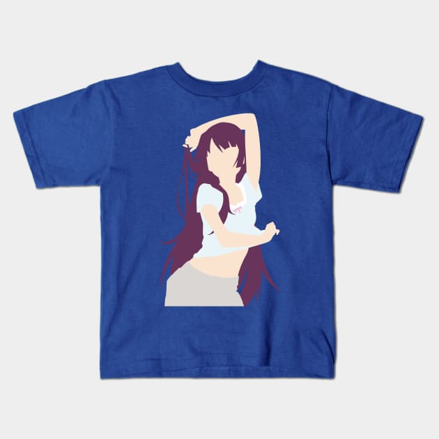 Senjougahara Minimalist Ver.2 Kids T-Shirt by ZeroKara